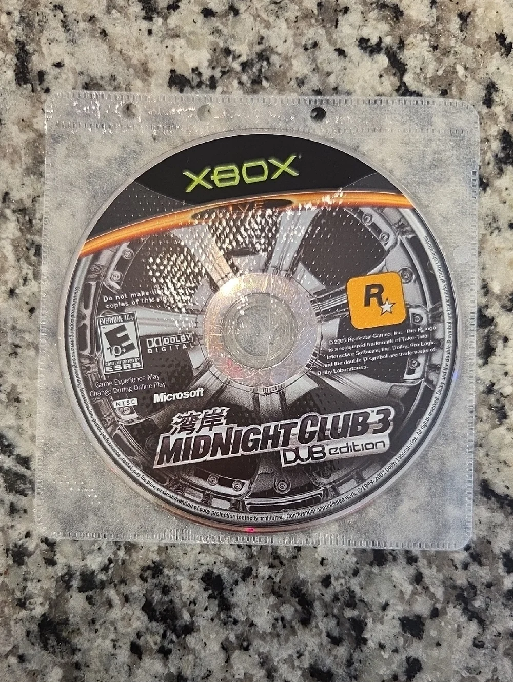 Midnight Club 3 DUB Edition Xbox Disc - NO CASE